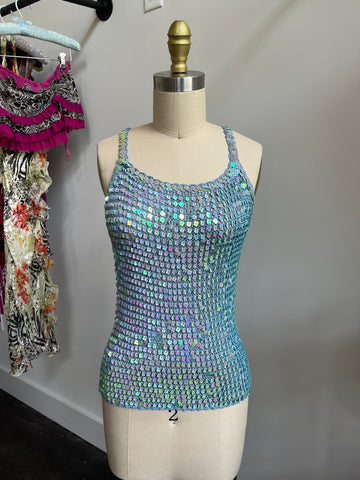 blue mermaid sequin top🧜🏼♀️