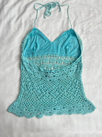 mermaid crochet halter🩵