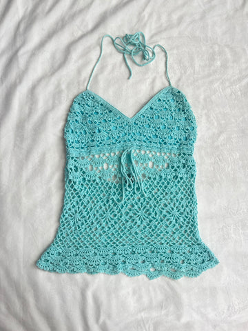 mermaid crochet halter🩵
