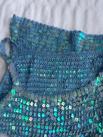 blue mermaid sequin top🧜🏼♀️