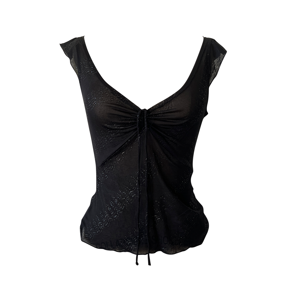 sheer black baby doll top