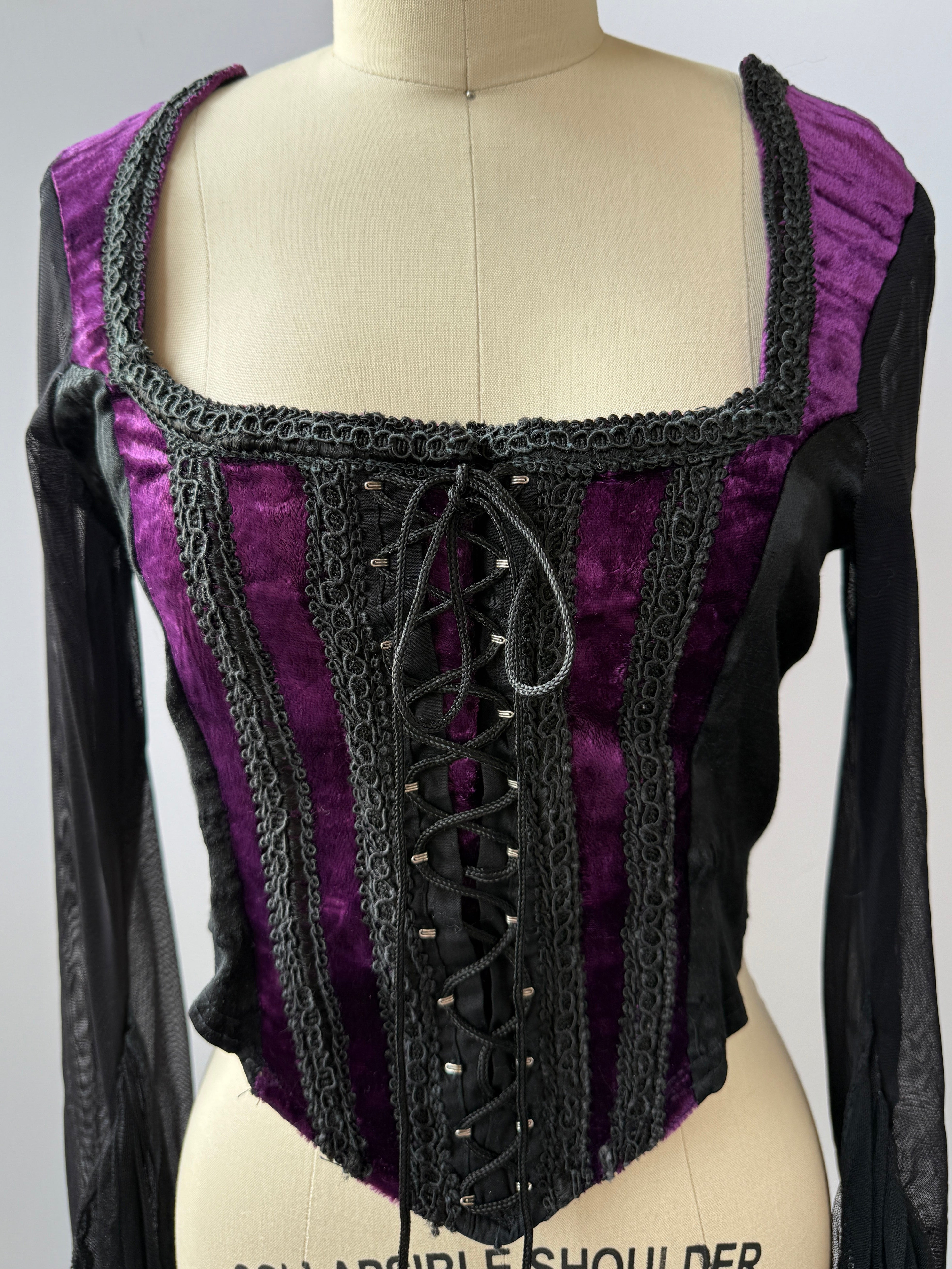 raven corset top