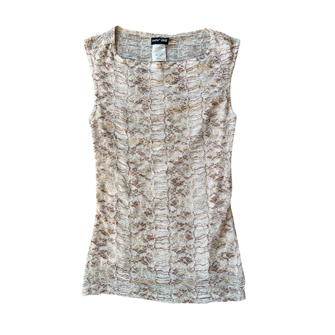 lace snakeskin top