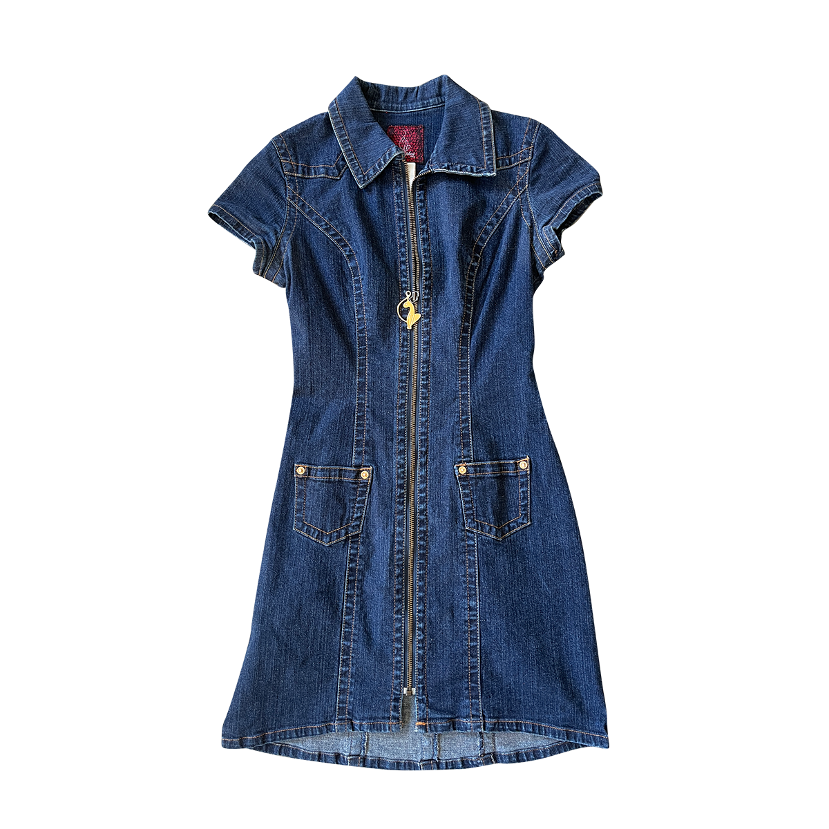 denim baby phat mini dress