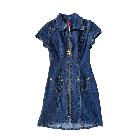 denim baby phat mini dress