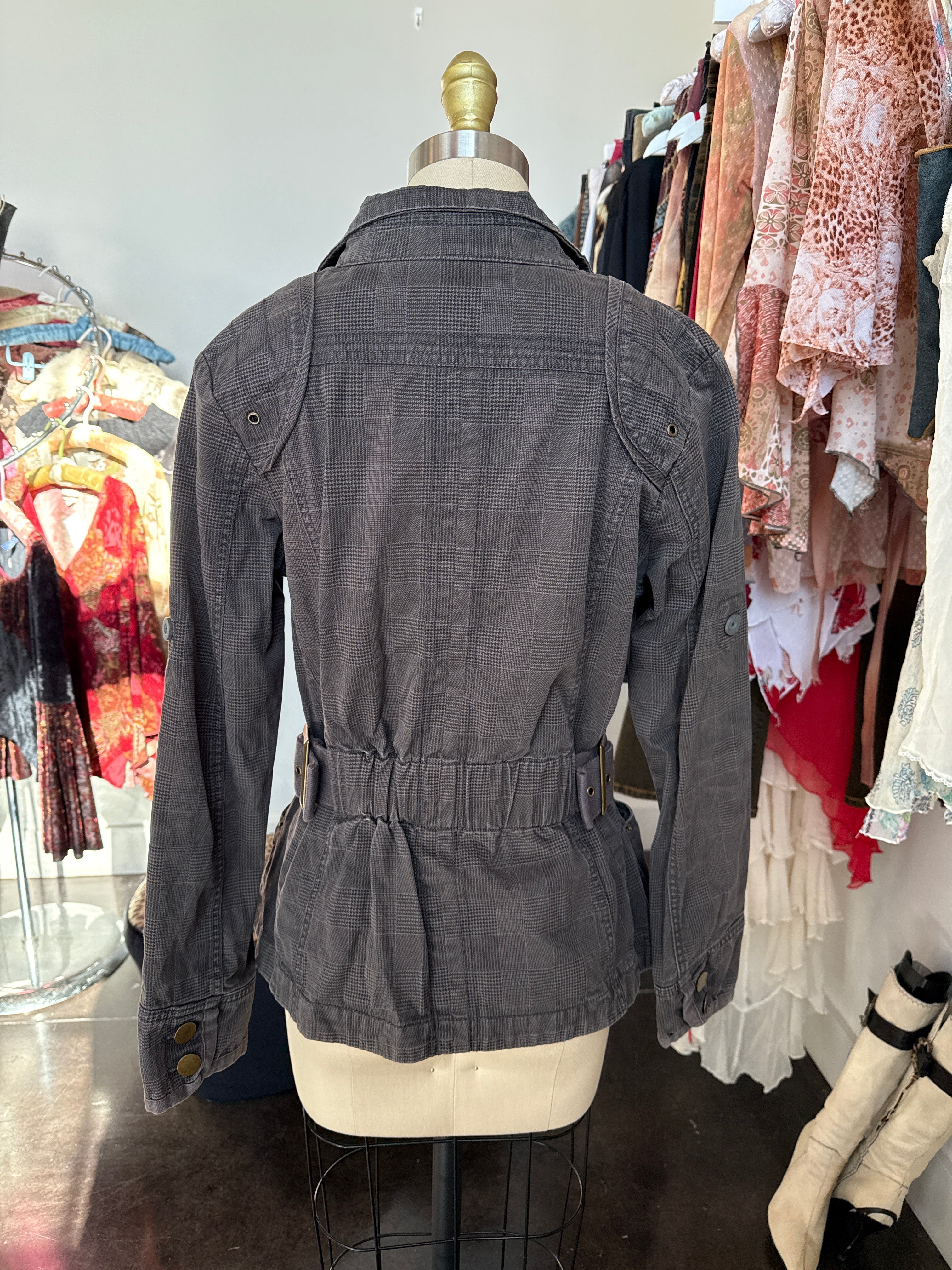 plaid euro jacket