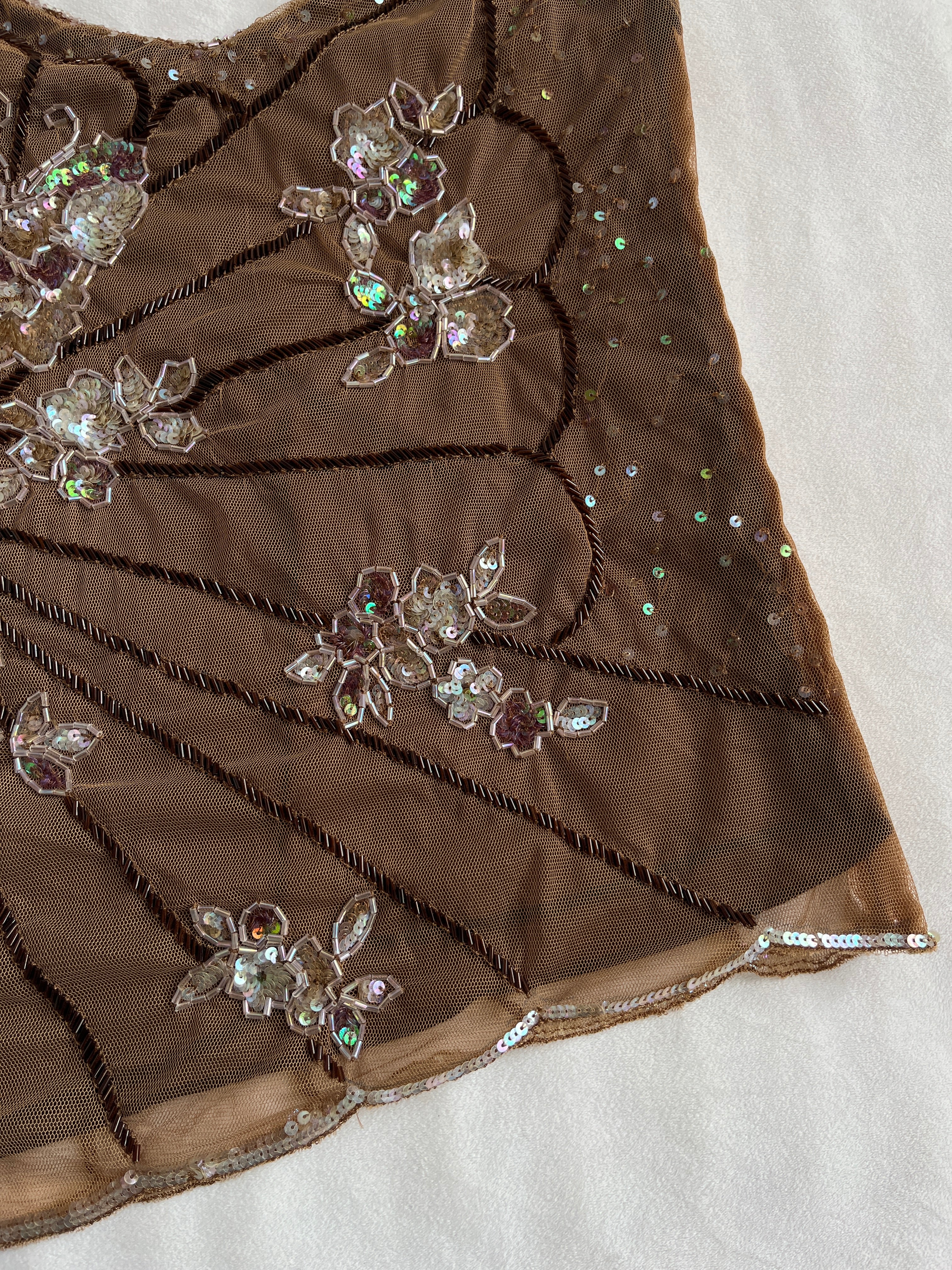 butterfly sequin top