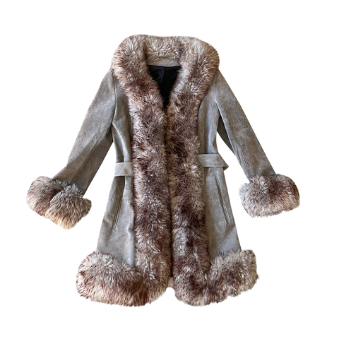 gray suede penny lane