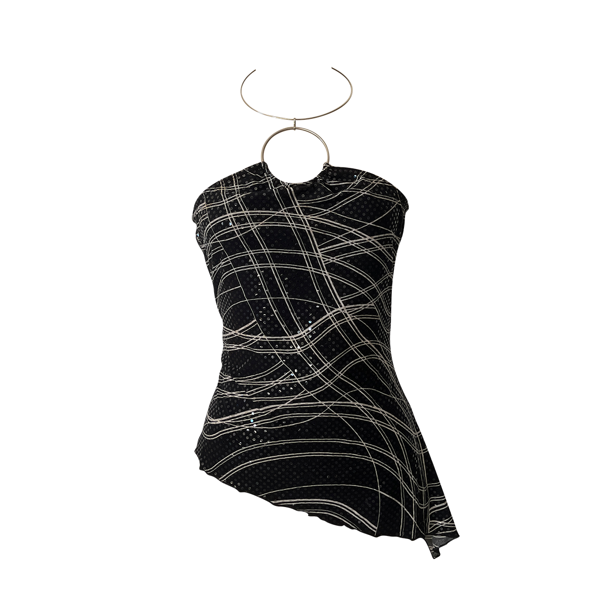 black sequin top