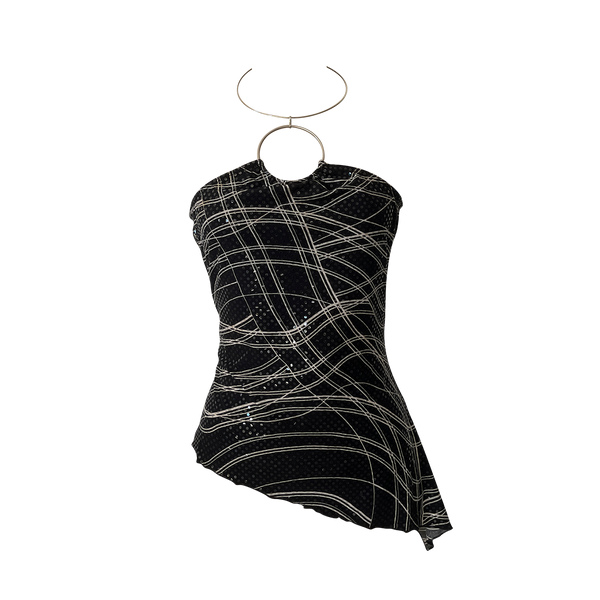 black sequin top