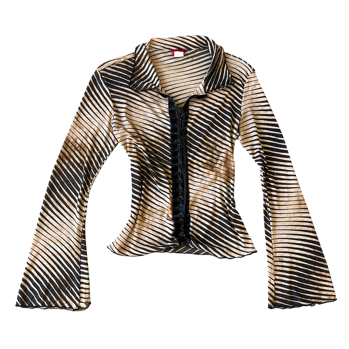 laceup striped longsleeve