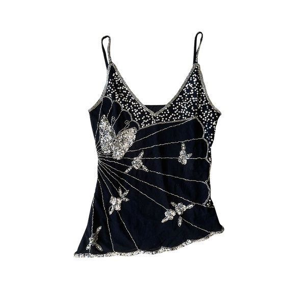 beaded butterfly top