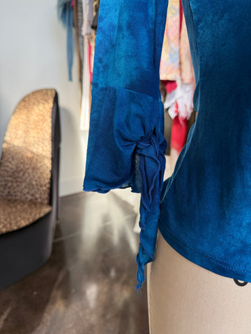 boho blue mesh top🦋