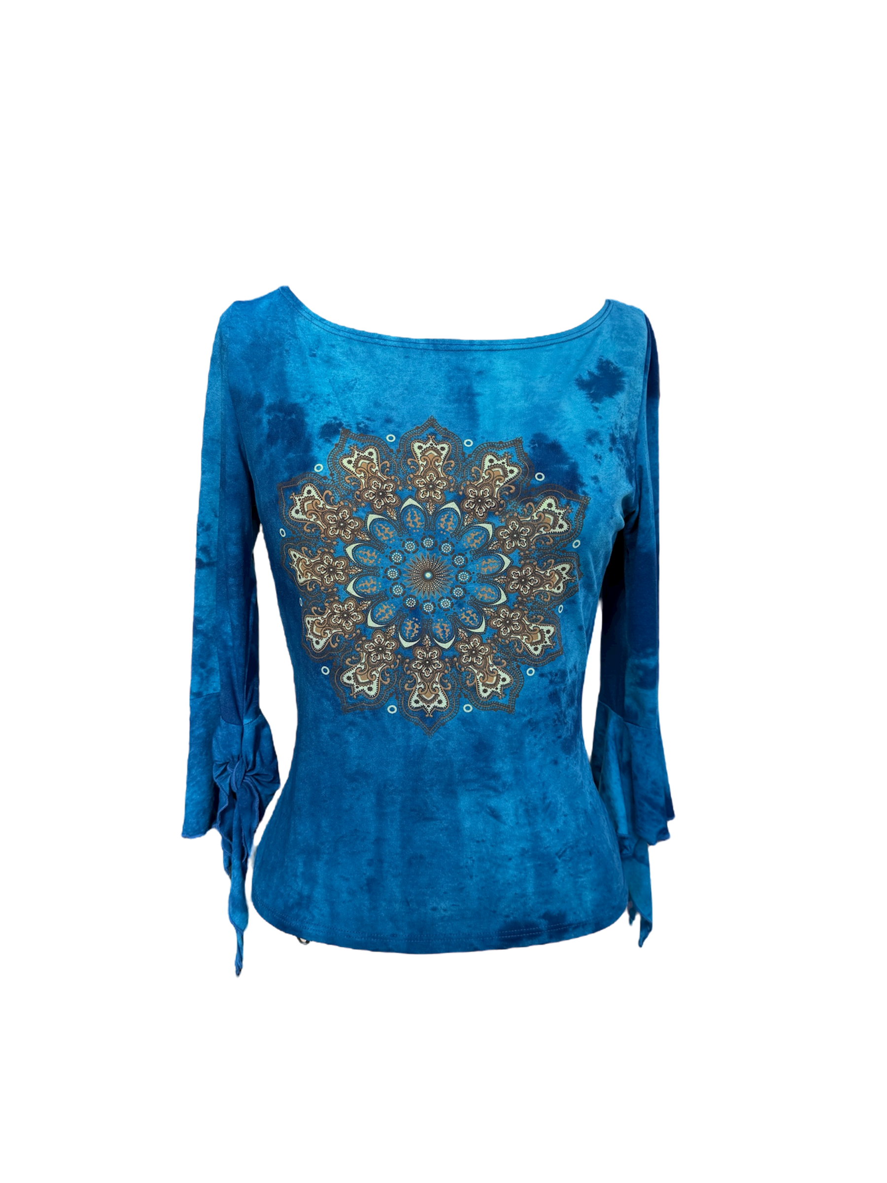 boho blue mesh top🦋