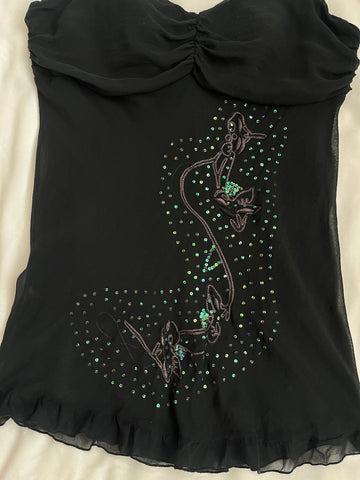 midnight silk cami