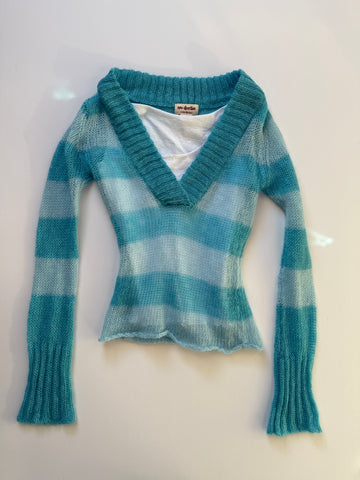 striped mohair sweater🩵