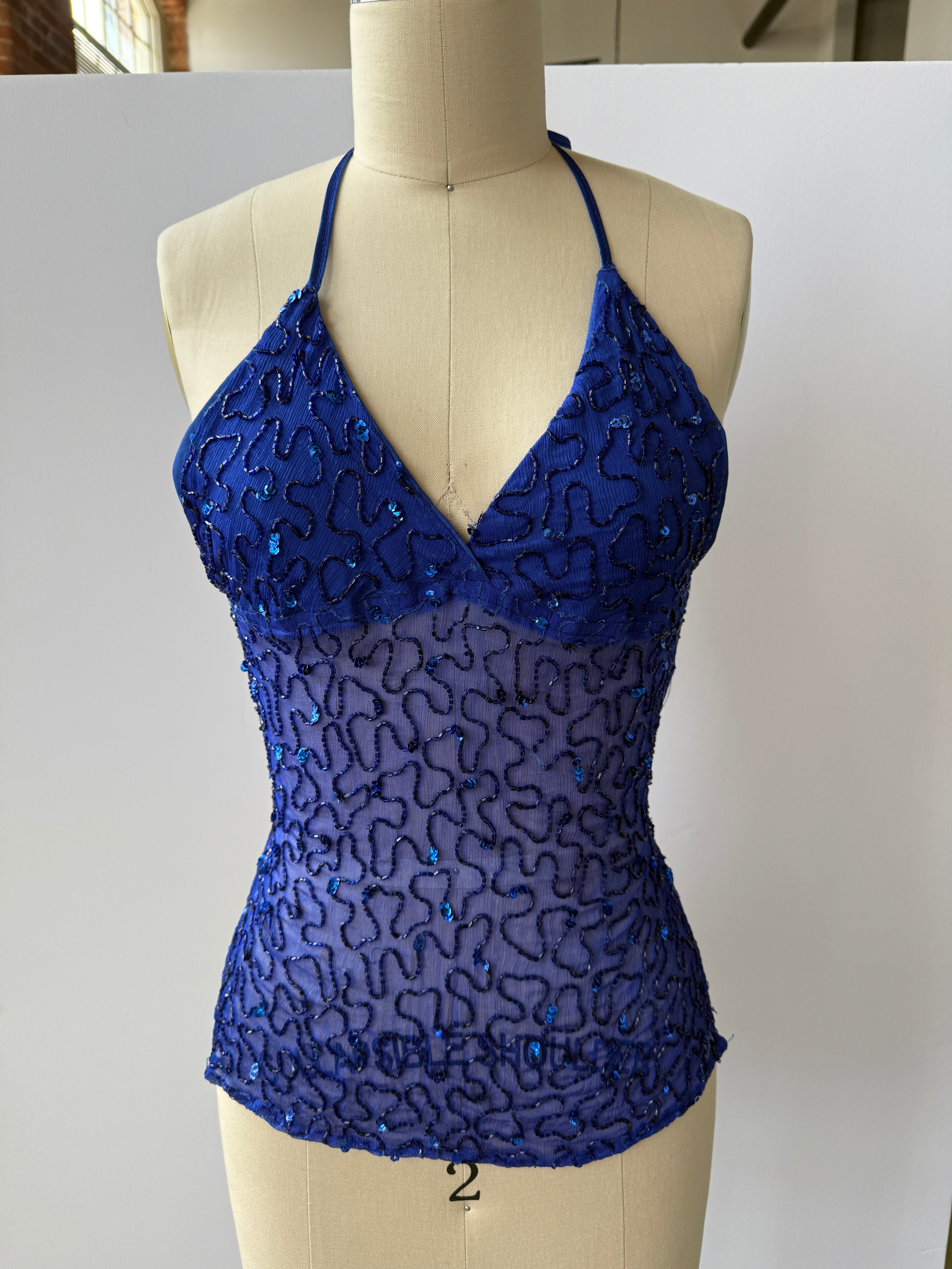 royal blue halter