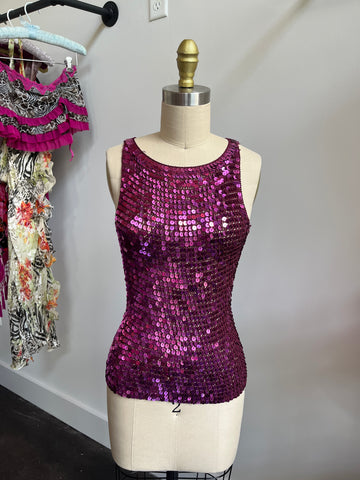 magenta sequin top🍇