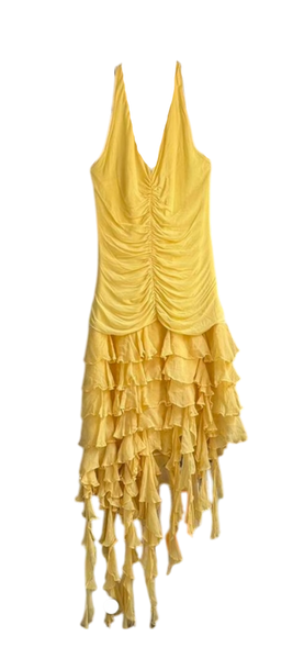 lemon drop halter dress