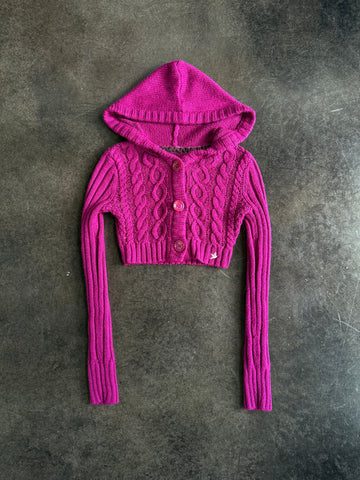 magenta crop sweater