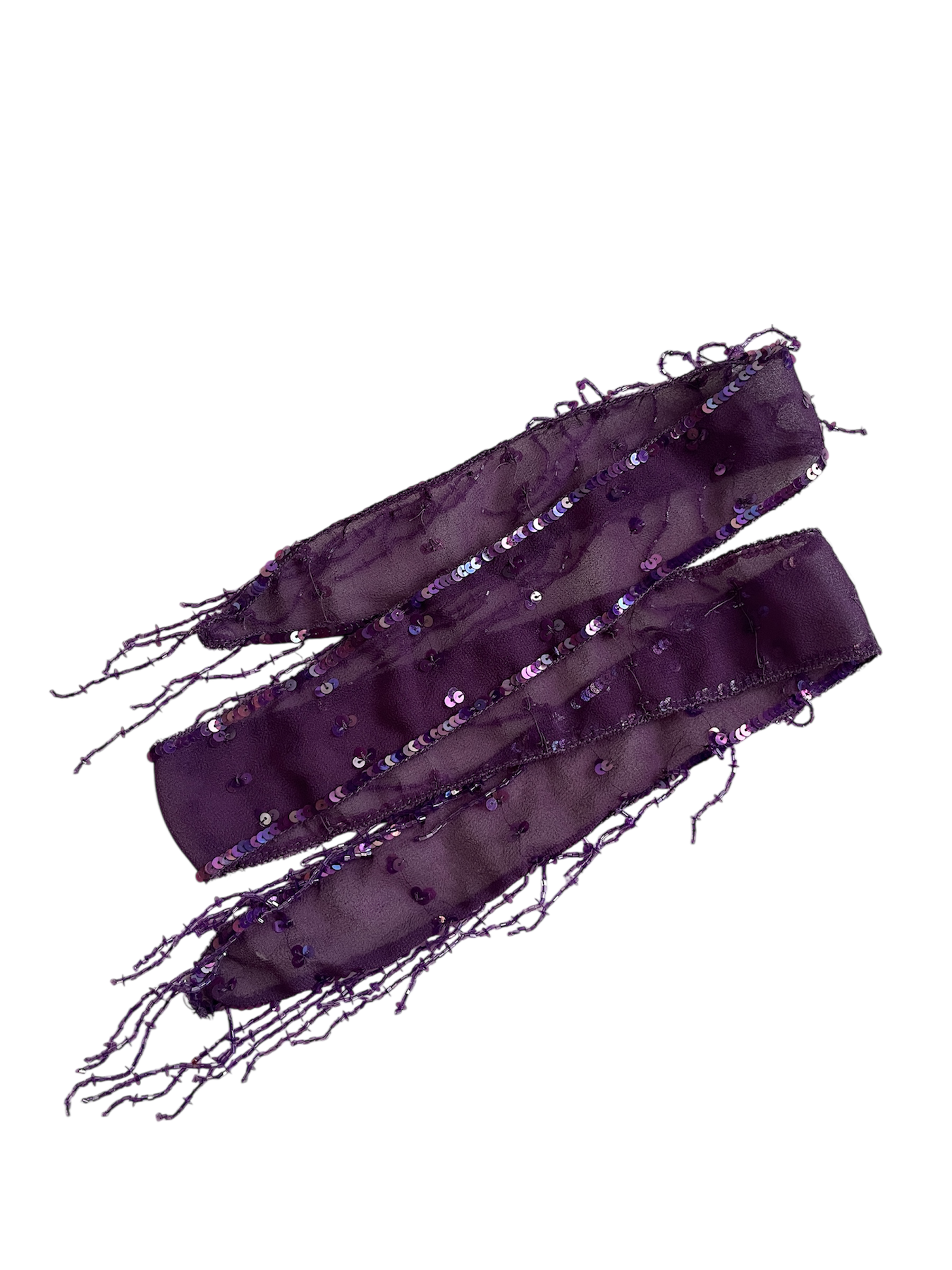 purple silk scarf