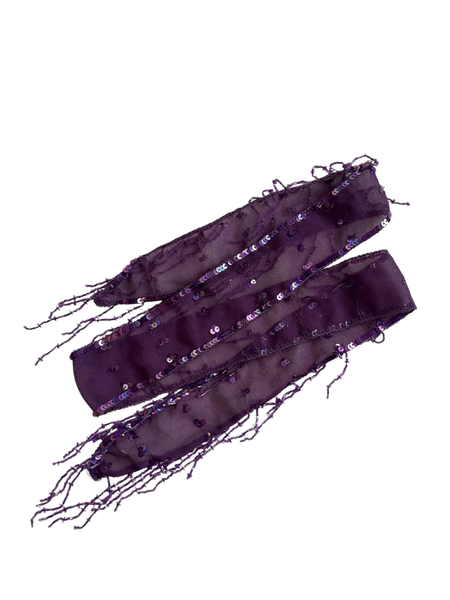 purple silk scarf