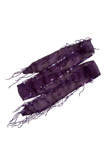 purple silk scarf