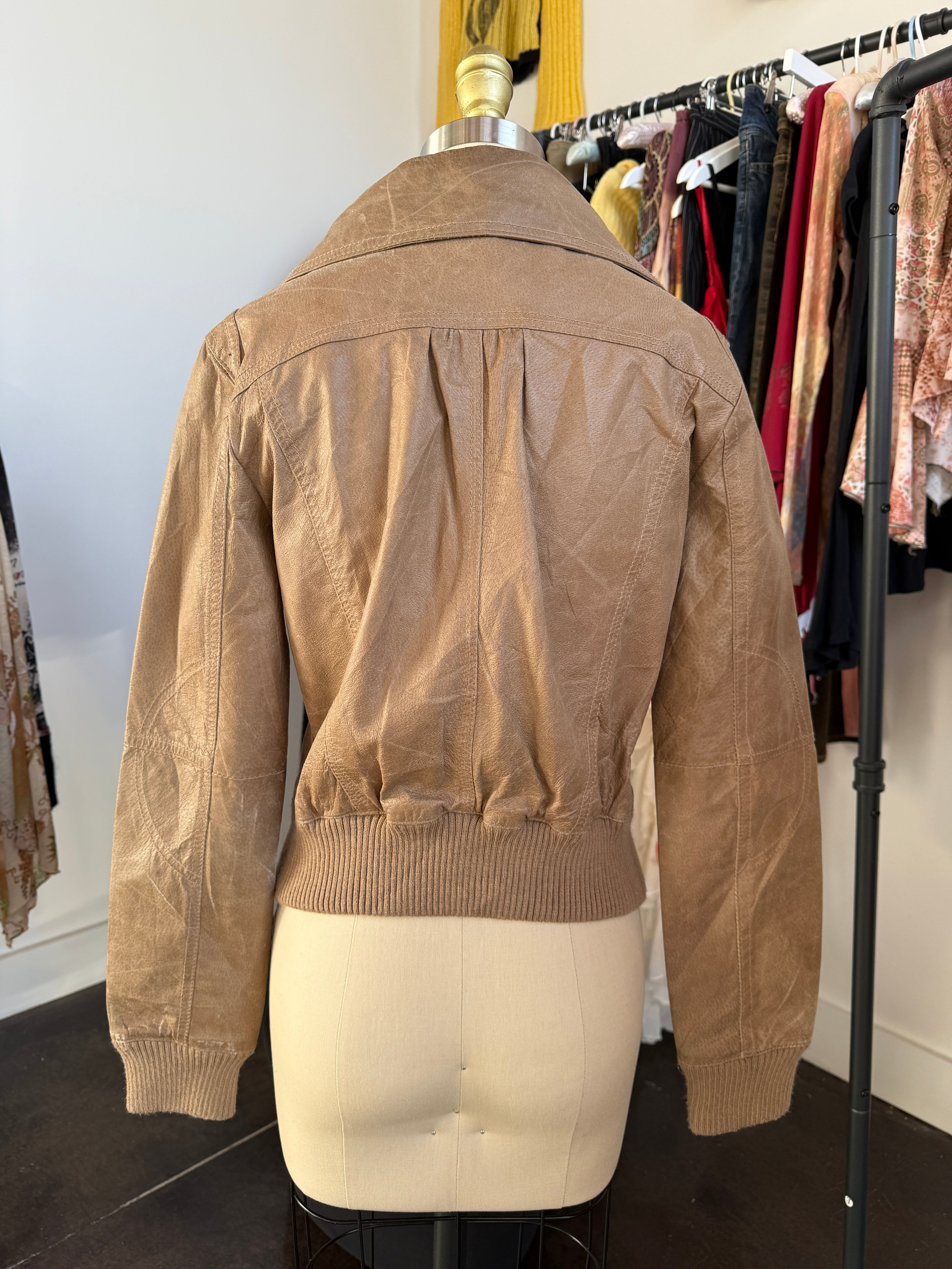 euro leather bomber