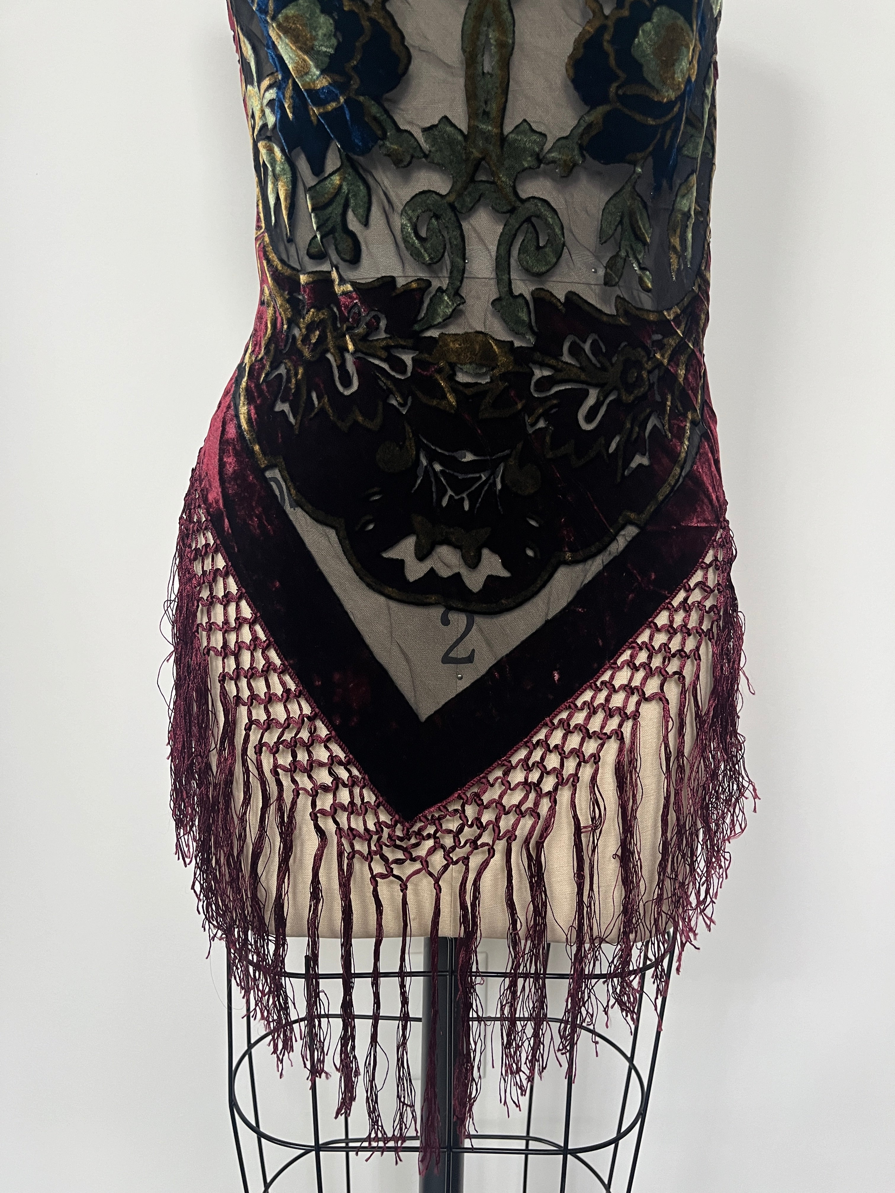 crushed velvet fringe
