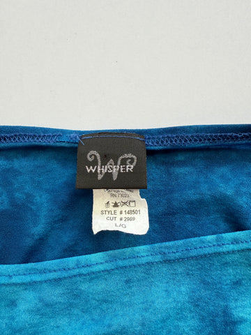 boho blue mesh top🦋