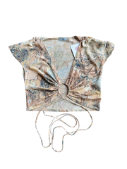 flirty wrap top (tan)