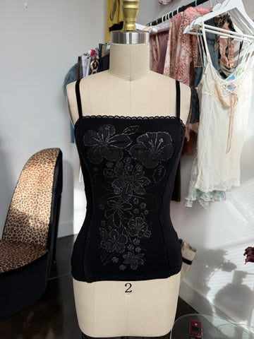 black floral cami🖤