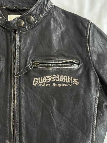 guess leather jacket