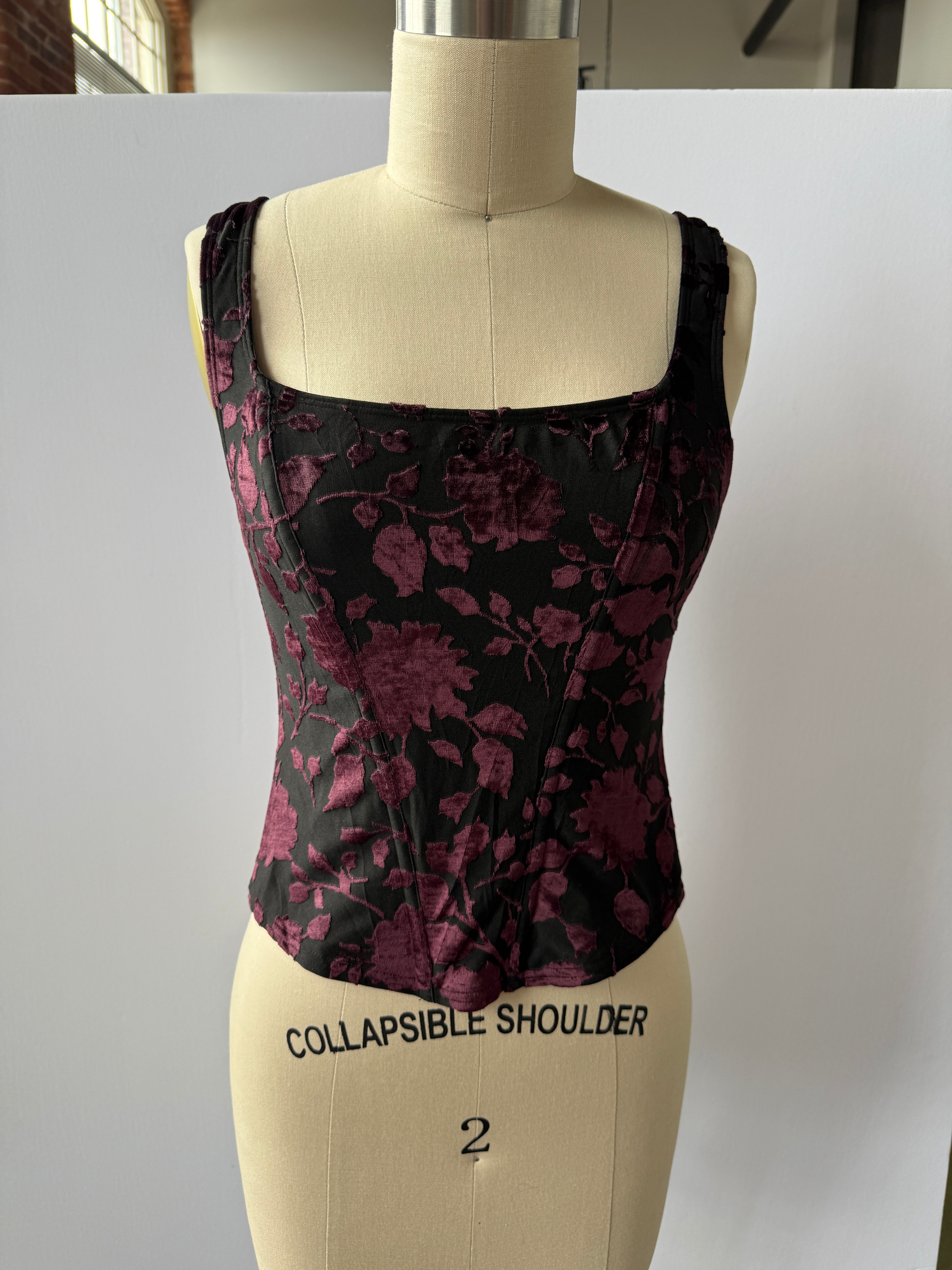 velvet burnout top