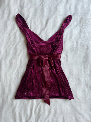velvet tie back cami🍇