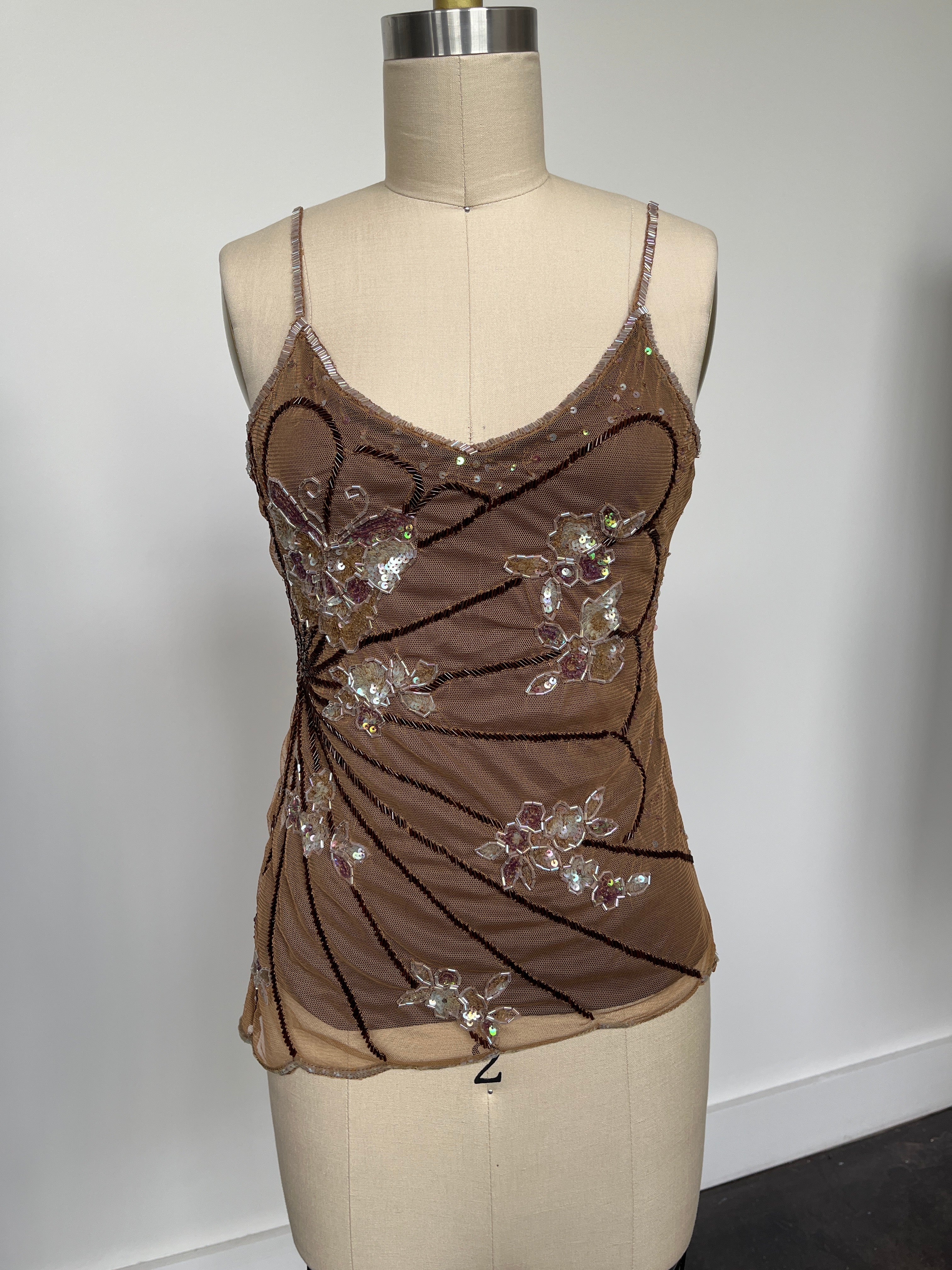 butterfly sequin top