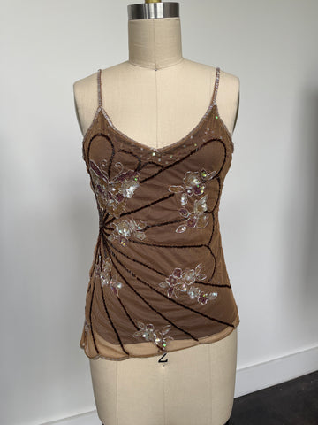 butterfly sequin top