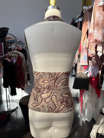 paisley halter top