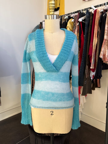 striped mohair sweater🩵