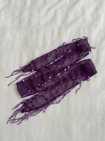 purple silk scarf