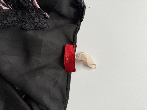 black floral tie back