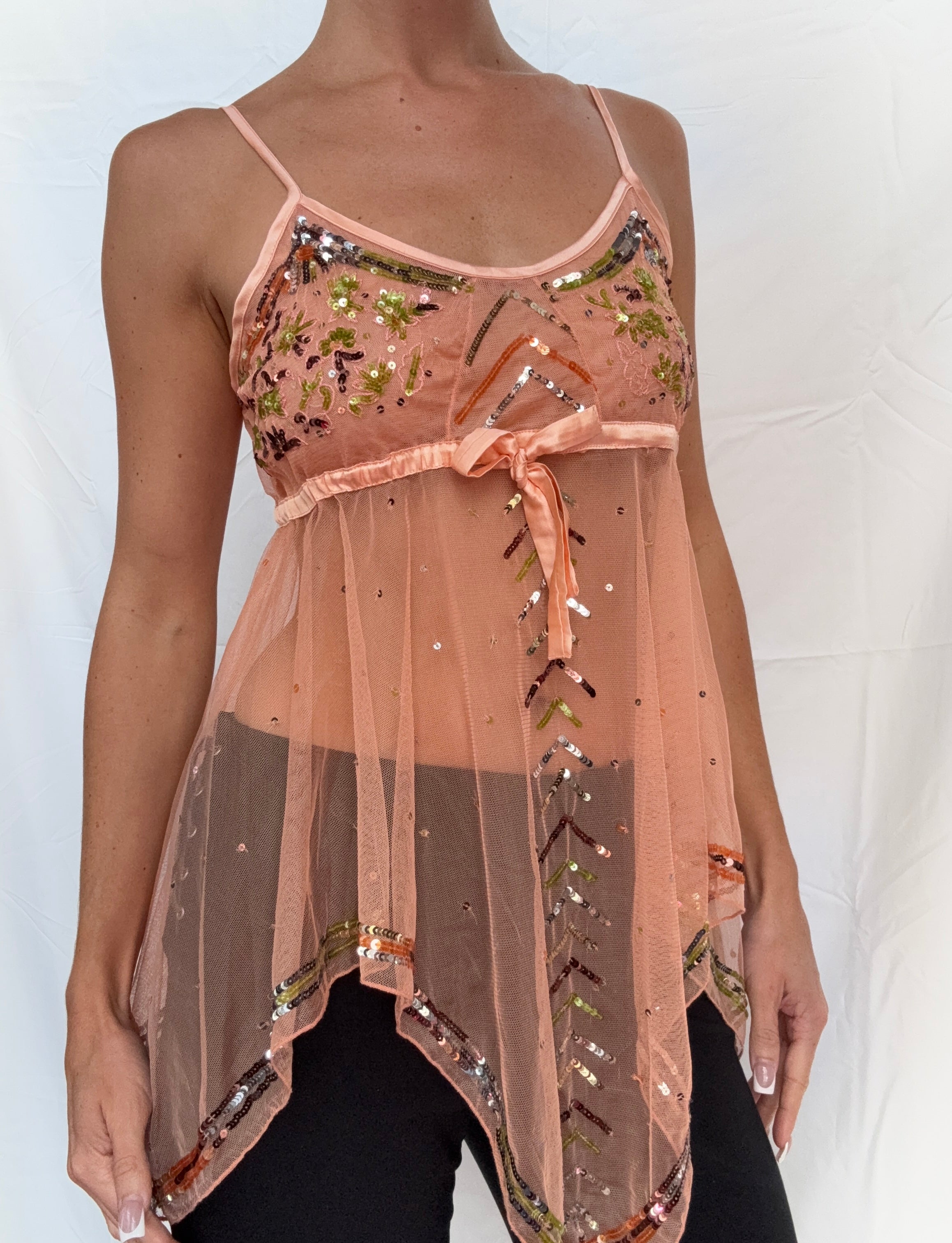 beaded baby doll top