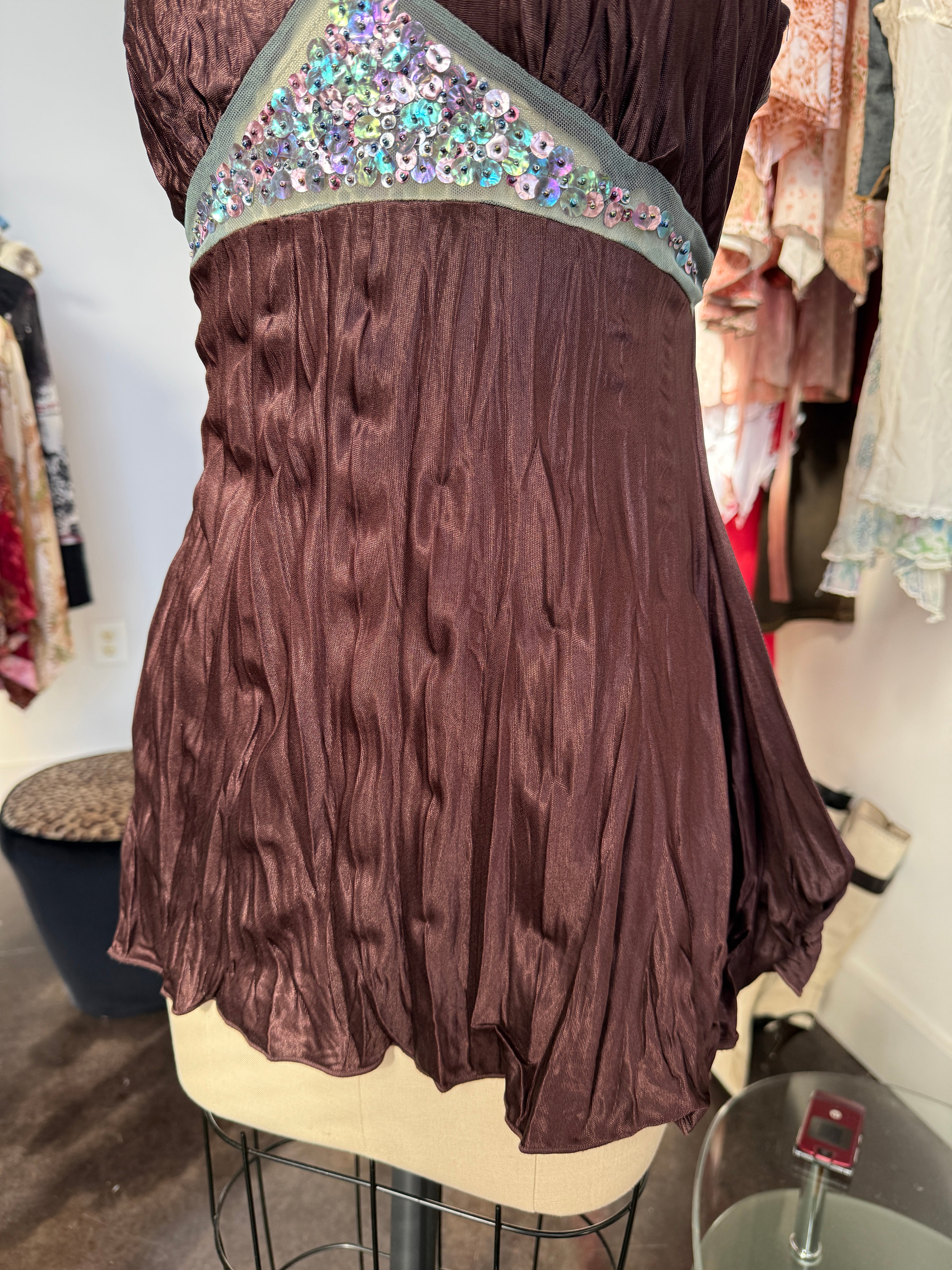 mermaid tie back top