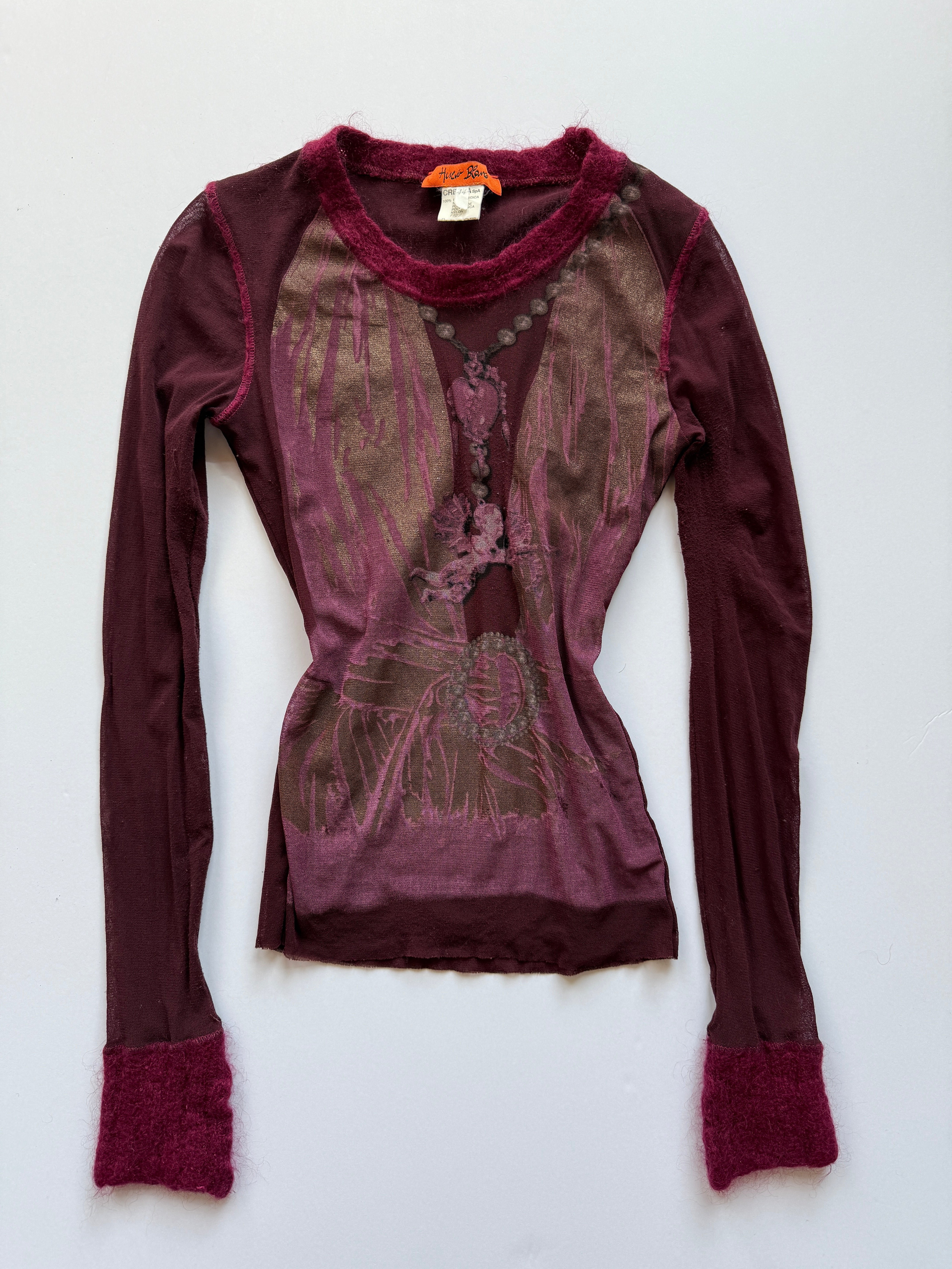 euro graphic mesh top