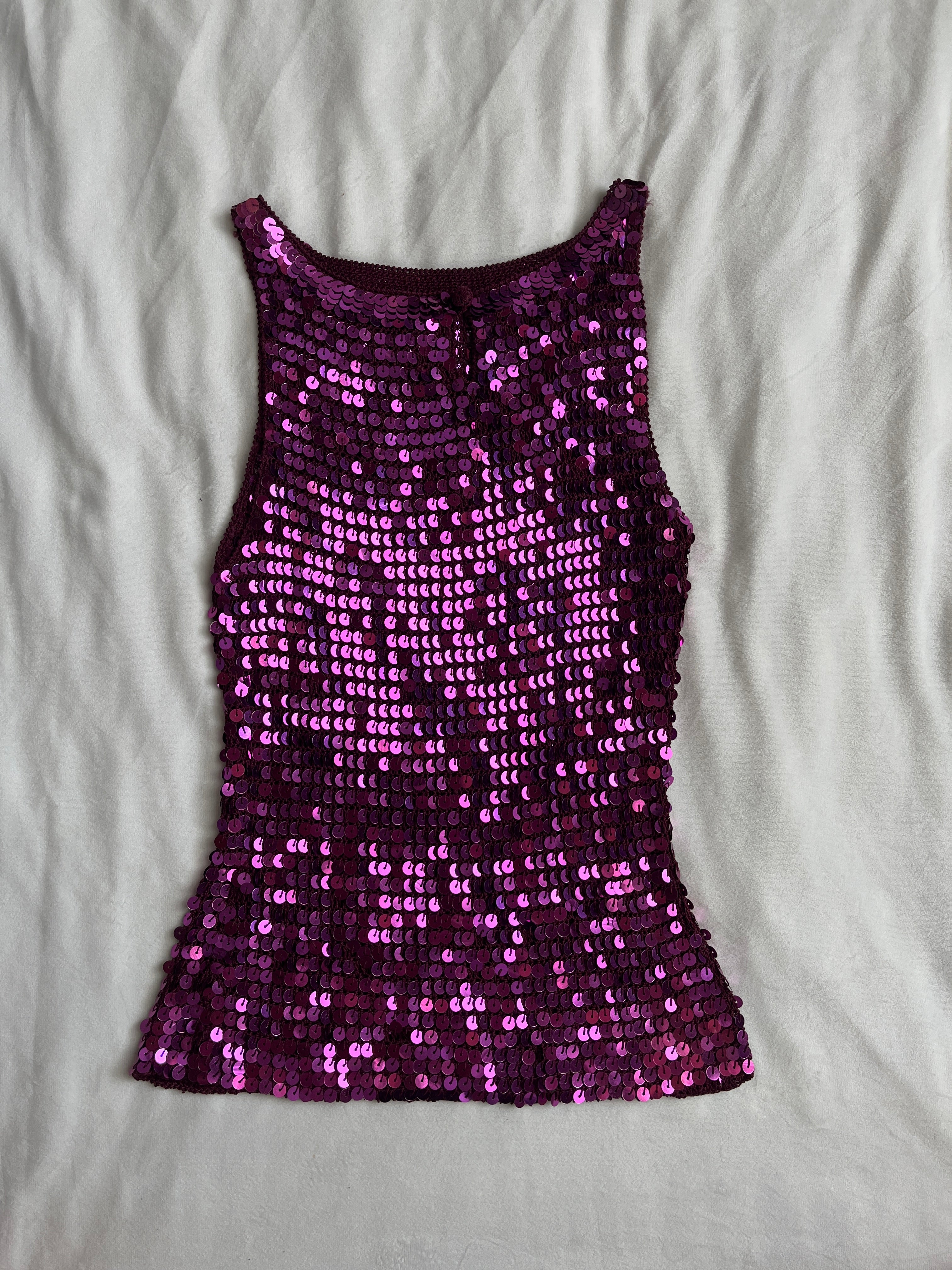 magenta sequin top🍇