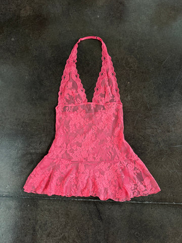 pink lace mini