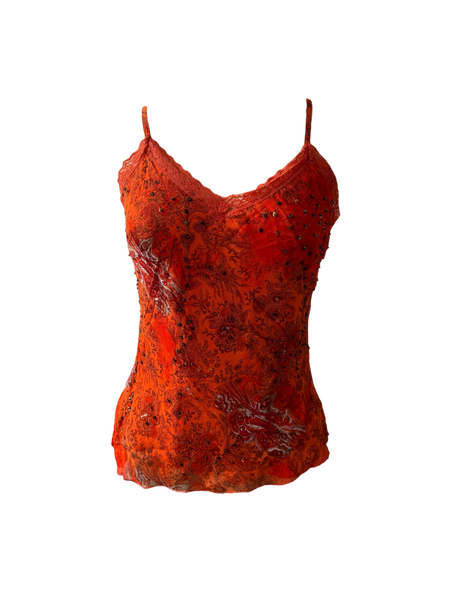 orange paisley cami