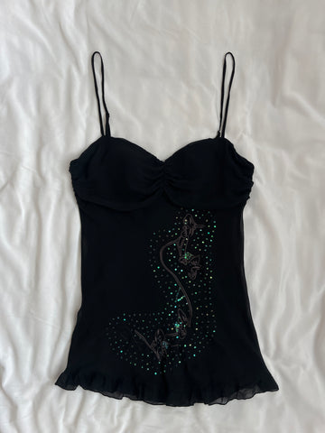 midnight silk cami