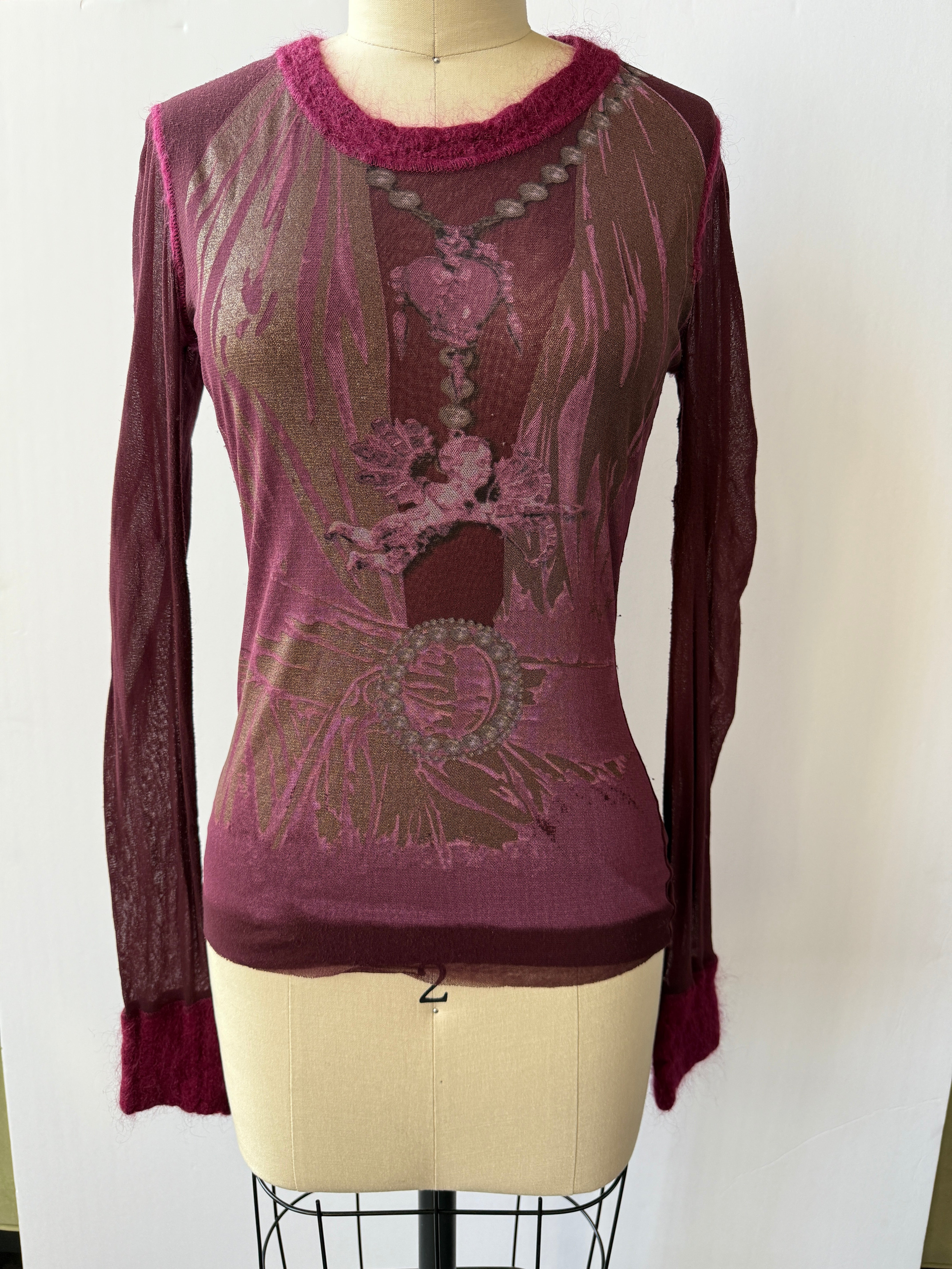 euro graphic mesh top