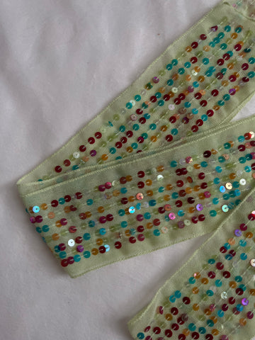 green sequin scarf